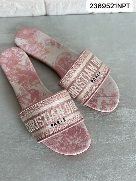 christian dior pink slides.